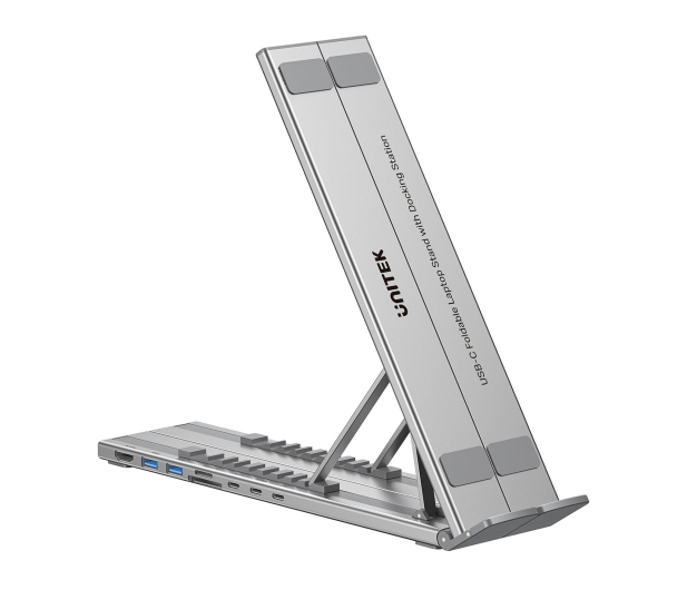 Unitek Podstawka regulowana pod laptop z hubem/HDMI/PD/SD - 1369160 - zdjęcie 3